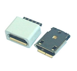 麦口 micro 5p usb接口焊线式 母座白 黑护套价格 厂家 图片